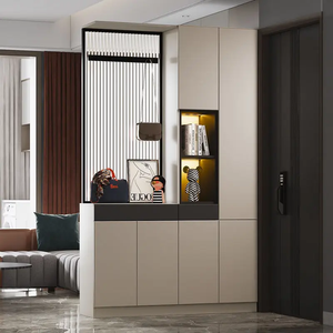 Nouvelle Armoire de Luxe en Bois Massif 2026 pour Entrée, Cloison de Salon avec Écran en Verre, Meuble de Rangement pour Chaussures à la Porte d'Entrée, Meuble de Couloir - Product Image 1