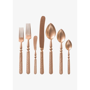 Hot Selling Custom Logo Wholesale From India Silver <b>Mirror</b> Polished Metal Stainless Steel Flatware Set with Horn Handle - Product Image 5