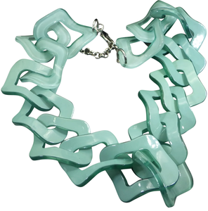 Collier en résine simple multicouche de couleur mélangée verte bijoux collier en résine pendentif les plus exigeants à vendre produits - Product Image 3