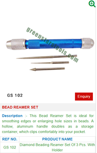 Juego de brocas de diamante para joyería, herramientas manuales para orfebrería, herramienta para agrandar agujeros en cuentas |   N.° de artículo GS-102 - Product Image 2