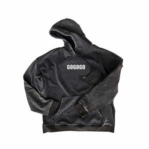 Sudadera con Capucha de Fibra de Bambú Más Vendida, Ropa Deportiva OEM, Bordado Personalizado de Chenilla, Lavado Ácido para Hombre, Hombros Caídos - Product Image 2