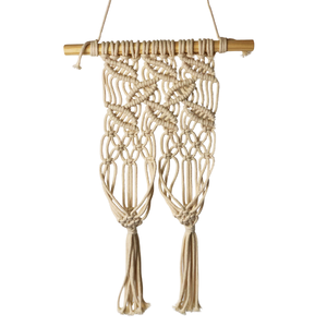 Cintre minimaliste en coton macramé lavable pour plantes avec thème de la nature pour décoration intérieure/extérieure et anniversaire - Product Image 2