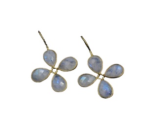 925 Sterling Silver <b>Earrings</b> for Women Handmade Luxury Drop Jewelry Natural White Rainbow Gold Plated Vintage Weddings Parties - Product Image 1