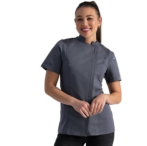 เสื้อสครับแขนสั้นสีเทาแบบยูนิเซ็กซ์ ผ้าฝ้ายใส่สบาย ชุดยูนิฟอร์มสำหรับทำงาน ป้องกันแบคทีเรีย ระบายอากาศได้ดี ได้รับการรับรองมาตรฐาน CE - Product Image 1