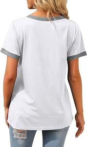 <b>Ladies</b> Slim Fit Breathable Knitted Short Sleeve V-neck Casual <b>Summer</b> <b>Coat</b> with Pockets - Product Image 3