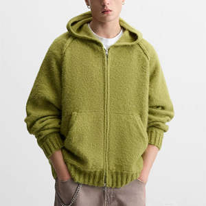 Sweat à capuche surdimensionné unisexe Fabricant de sweat à capuche baggy sport uni avec fermeture éclair complète - Product Image 1