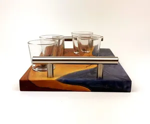 Elegante Bandeja de Servicio de Resina y Madera para el Hogar Moderno, Uso Diario y Recepción de Invitados con un Servicio de Lujo Disponible desde India - Product Image 3