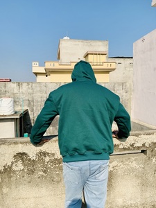 Sudadera ecológica de algodón 100% para hombre con capucha Patrón sólido Impresión digital para invierno Servicio OEM disponible - Product Image 3