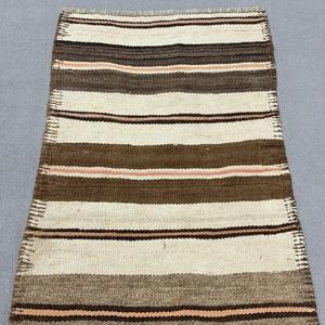 2.4x11.4 ft Vintage Turkish <b>Rug</b>, <b>Runner</b> <b>Rug</b>, Brown Kilim Ombr <b>Rug</b> - Product Image 5