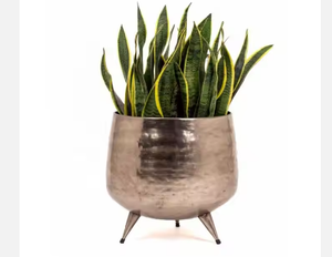 Macetas y jardineras de metal indias clásicas elegantes con soporte para el hogar, el jardín, el hotel, el restaurante, la vida - Product Image 4