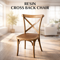 Vente en gros usine : Chaises et tables de luxe en résine à dossier croisé pour événements, mariages en extérieur et fêtes d'enfants