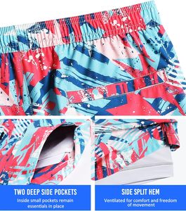 Custom Athletic Mesh <b>Shorts</b> <b>with</b> Compression <b>Liner</b> Phone Pocket Sporty Style for Workout Sports Fitness Gym <b>Running</b> Jogging - Product Image 5