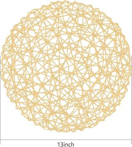 Napperon rond tressé en papier naturel antidérapant résistant à la chaleur napperons pour table à manger intérieure et extérieure - Product Image 6
