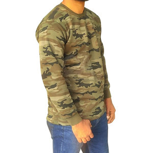 Sudadera de gran tamaño con cuello redondo para hombre de alta calidad, Camiseta deportiva de cuello redondo, nueva sudadera de camuflaje de talla grande a la moda - Product Image 3