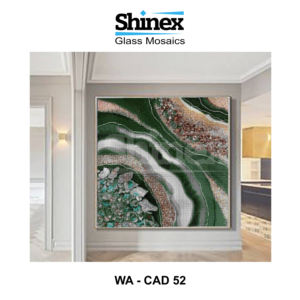 Disposition texturisée de tuile de mur de mosaïque en verre conçue pour des murs de déclaration dans les intérieurs à la mode - Product Image 2