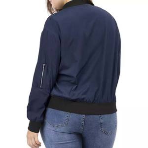 ¡Novedad de 2025! Chaqueta Bomber con soporte para mujer de talla grande personalizada, moda informal de poliéster de ganchillo, prendas de vestir exteriores transpirables de alta calidad - Product Image 4