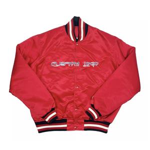 Chaqueta Varsity de Satén para Hombre, Estilo Urbano, Logotipo Personalizado, Ribete en Contraste, Vintage, Reversible, Resistente al Viento, Poliéster Ecológico, Talla Grande - Product Image 2