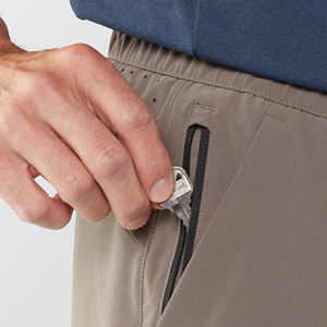 Pantalones cortos para correr informales para gimnasio para hombre, tejido pesado 100%, transpirable, pantalla personalizada e impresión digital, patrón sólido - Product Image 4