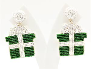 Colección de Navidad creativa americana Europea Pendientes de tuerca con borde cruzado de oro Goteo de aceite Papá Noel Muñeco de nieve Bodas - Product Image 3