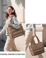 Sac fourre-tout matelassé en nylon écologique en gros, léger, pour la salle de sport, les courses, la plage, logo personnalisé, couleur, sac fourre-tout matelassé