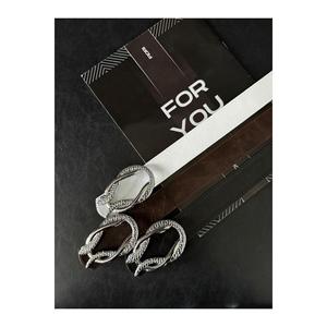 Snake Buckle Women's Trouser Belt, <b>Jacket</b> Belt, Dress Belt, Shirt Belt - Black-Brown-White-<b>Silver</b> - Product Image 3