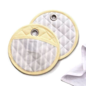100% Organic Cotton Kitchen Potholder <b>Set</b> Eco-Friendly Non-Slip Pocket Heat Resistant Quick Dry Mats Pads Recycled Kitchen - Product Image 5