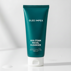 Glee Impex AHA Cream Facial Cleanser for All Skin Types | Vegan Mineral Gentle Exfoliating & Brightening Daily <b>Face</b> <b>Wash</b> - Product Image 1