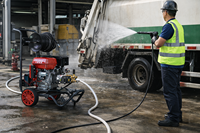 Nettoyeur de canalisations à essence 15HP 150 bars 2200 psi pour le nettoyage des tuyaux de 300 mm et le lavage des sols sur de grandes surfaces à distance
