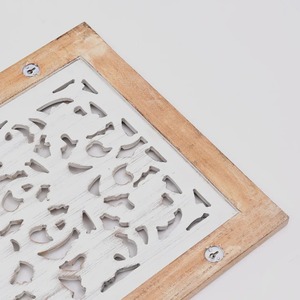 ดอกไม้มือแกะสลักผนังสี่เหลี่ยมตกแต่ง20X63สำเนียง" - Product Image 2