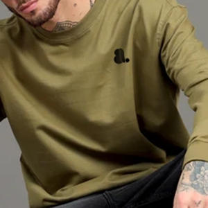 เสื้อยืดผู้ชายสไตล์สตรีทแวร์ ผ้าฝ้ายเนื้อหนา 220 กรัม สีพื้น แขนยาว ทรงวินเทจ ลำลอง ไซส์ใหญ่ ระบายอากาศ แห้งเร็ว - Product Image 5