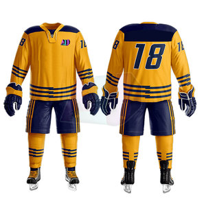 Conjuntos de Uniformes de Hockey sobre Hielo 100% Poliéster, Transpirables y que Absorben la Humedad, Colores Personalizados - Product Image 2