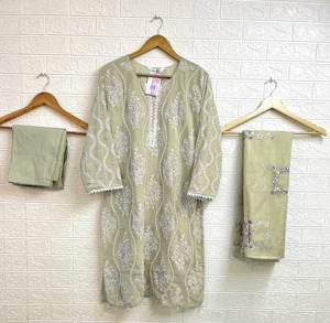 Latest Designer Heavy Georgette Embroidery Hand Work <b>Kurti</b> Set - Product Image 4