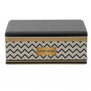 ฝาปิดกันลื่นสีดำขนาด170x260x100มม. กล่องเก็บของโลหะทรงสี่เหลี่ยมประเภทความจุ4.2L - Product Image 1