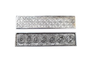 Soporte de Varilla de Incienso Chapado en Cobre y Oro Rosa Placa de Incienso Quemador de Cono 7 Chakras Metal Aluminio Ash Catcher Metal - Product Image 4