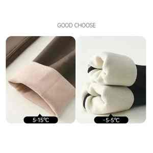 Autumn Winter Women's High Waist Shark Leggings Seamless Fleece Warm Slim Thin Casual Sports Fitness Leggings-Plus Size - Product Image 3