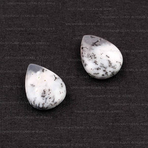 Ágata dendrítica Natural de primera calidad, cuarzo blanco, 10x14mm, forma de pera, Briolette, piedras preciosas sueltas, hallazgos de joyería DIY - Product Image 4