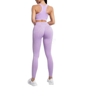 Ensemble d'entraînement pour femmes à bas prix Legging taille haute soutien-gorge de sport confortable ensembles de yoga pour femmes de haute qualité - Product Image 2