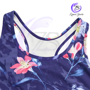 Facile à porter, dernier style écologique, soutien-gorge de sport pour femmes par sublimation, top vente, vêtements de sport OEM personnalisés à imprimé floral et pris en charge - Product Image 5