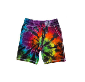Short tie-dye multicolore pour homme Taille haute avec cordon de serrage Deux poches Short tie-dye d'été pour homme au design personnalisé - Product Image 4