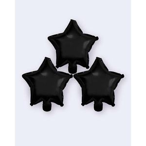 Ballon étoile en aluminium noir 10 pouces pour décoration de fête - Product Image 1