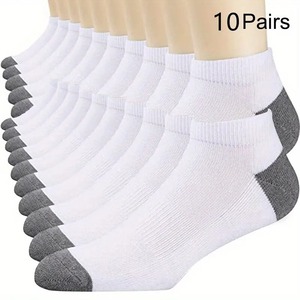 Chaussettes de cheville pour hommes en coton de qualité supérieure, respirantes, confortables, décontractées, mode estivale avec logo sur le bas pour la saison hivernale - Product Image 1