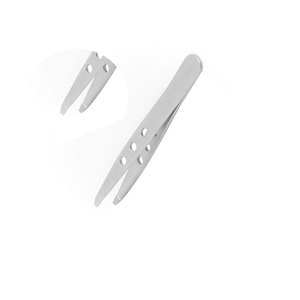 Pinzas de Depilar de Acero Inoxidable Antiestáticas con Punta Lisa y Inclinada para Dar Forma a las Cejas Profesionalmente - Product Image 3