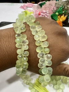 Natural Yellow Quartz <b>Cushion</b> Cut Faceted Briolette Teardrops 8 Inches Strand Size 5 7mm Approx Color Play Gemstone Beads - Product Image 5