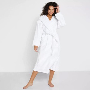 2026 New Arrivals High Quality Vintage Breathable <b>Waffle</b> Soft Plus Size Elegant Bathrobe for Women Solid Front Logo Spring - Product Image 1