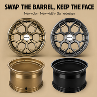 Jantes forgées Gold Y à sept branches, 2 pièces, 18 19 20 21 pouces, 5x112 5x114.3 5x120 BMW M4