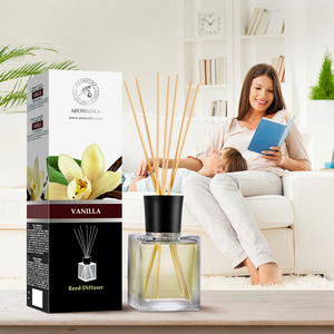 Diffuseur de parfum Aromatika Vanille 500ml avec un arôme doux et chaud, parfum d'ambiance longue durée pour une pièce chaleureuse - Product Image 6