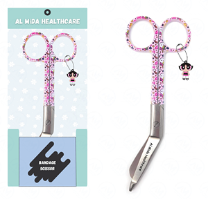 Ciseaux de pansement à poignée de caractère coloré avec charme et emballage de vente au détail personnalisé - Product Image 4