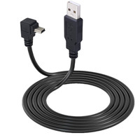 Ángulo recto Mini USB A macho a Mini USB B Adaptador de cable de carga macho de 5 pines