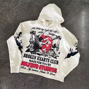 Sudadera con capucha de gran tamaño Unisex de alta calidad para estampado Puff Casual Loose Fit Hip Hop estilo bordado gris sudaderas de hombre - Product Image 4