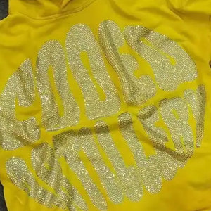 เสื้อฮู้ดผ้าฝ้าย100% โอเวอร์ไซส์ผู้ชายซักได้แฟชั่นฤดูหนาวปรับแต่งได้เสื้อสวมหัวพิมพ์ลายพลอยเทียม - Product Image 6